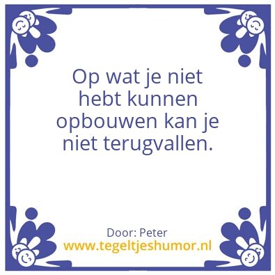 Tegeltje: Kans tot opbouwen 2.