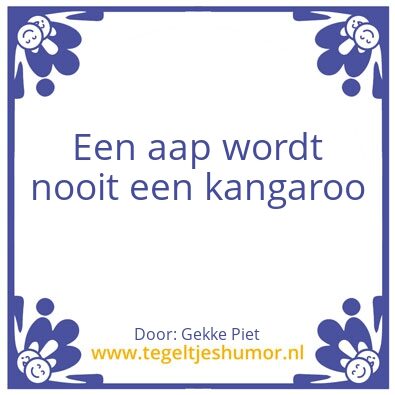 Tegeltje: Aap