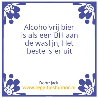 Tegeltje: Alcoholvrij bier