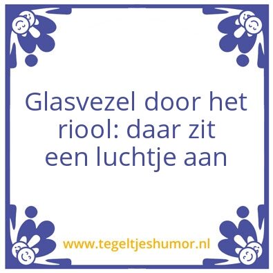 Tegeltje: Glasvezel