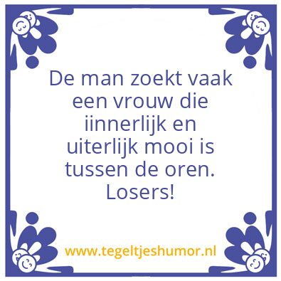 Tegeltje: De man
