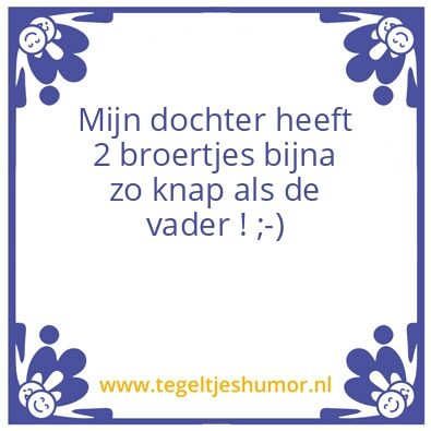 Tegeltje: vader