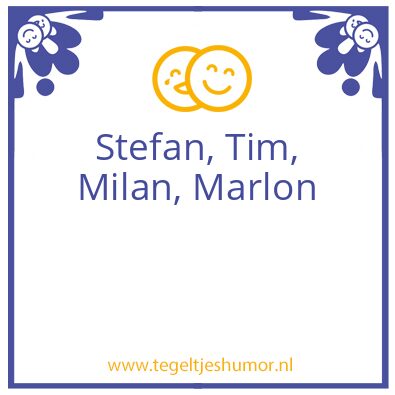 Tegeltje: the kids