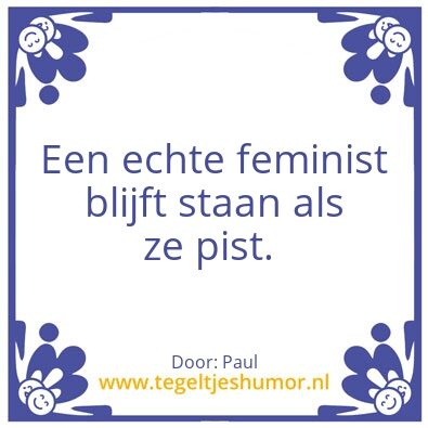 Tegeltje: Feminist