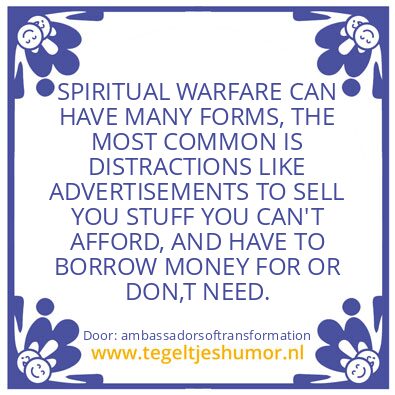 Tegeltje: Spiritual Warfare
