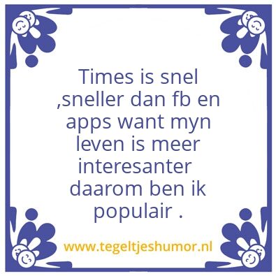 Tegeltje: Times