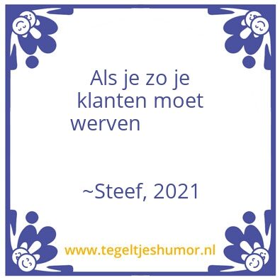 Tegeltje: Klantenwerven
