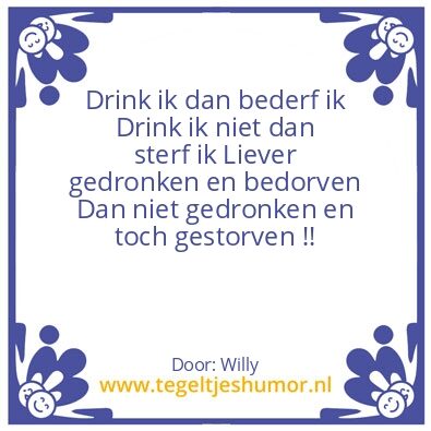 Tegeltje: Drinken