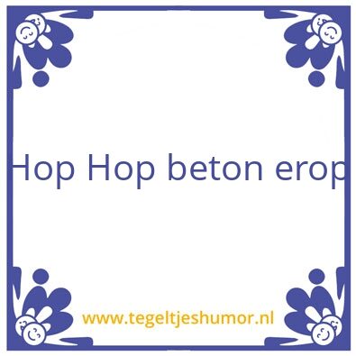 Tegeltje: AM