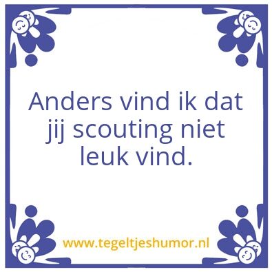 Tegeltje: Scouting