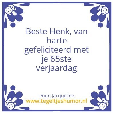 Tegeltje: HENK