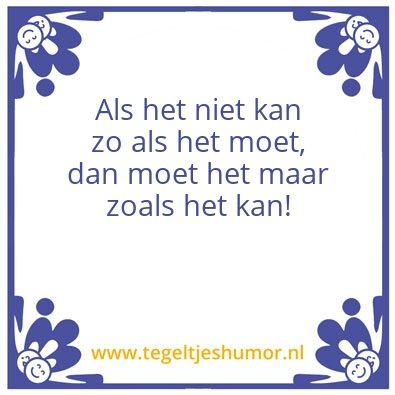 Tegeltje: Als
