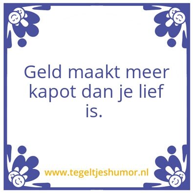 Tegeltje: Wantrouwen.