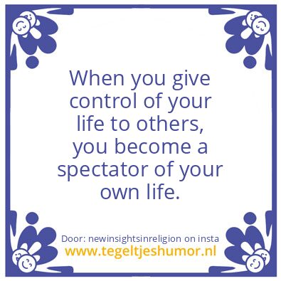 Tegeltje: My advice