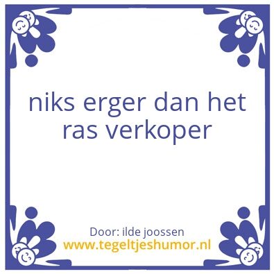 Tegeltje: verkoper