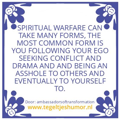 Tegeltje: Spiritual Warfare