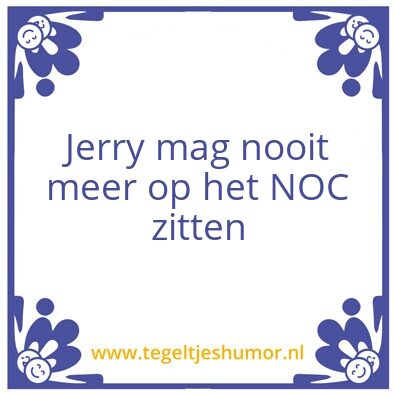 Tegeltje: aha