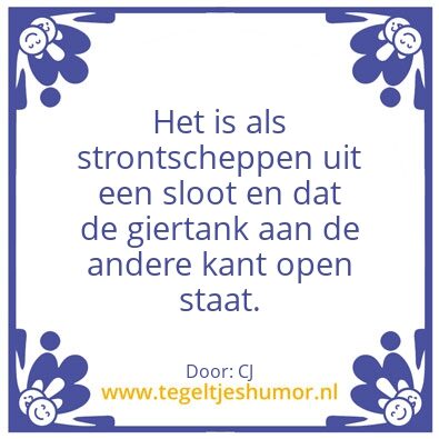 Tegeltje: stront