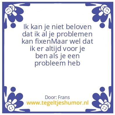 Tegeltje: Probleem