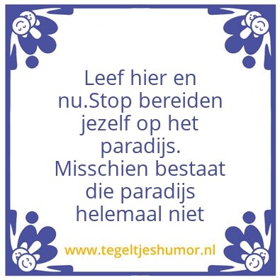 Tegeltje: Paradijs