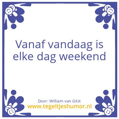 Tegeltje: Pensioen