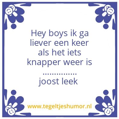 Tegeltje: Joost