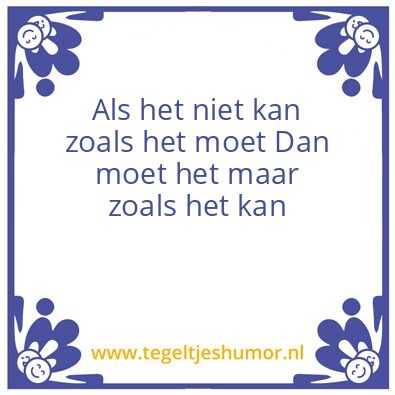 Tegeltje: levenservaring