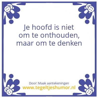 Tegeltje: aantekeningen maken