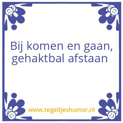 Tegeltje: gehaktbal