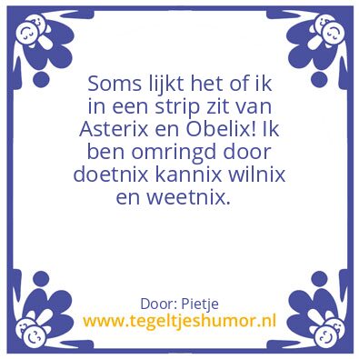 Tegeltje: Tijdsgeest