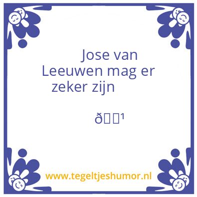 Tegeltje: Jose