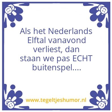 Tegeltje: Buitenspel