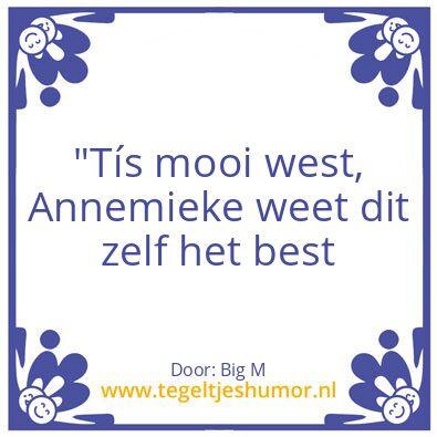 Tegeltje: Annemieke
