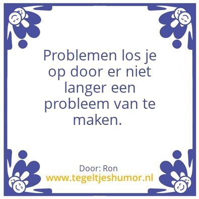 Tegeltje: Problemen