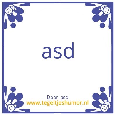 Tegeltje: Tegeltje