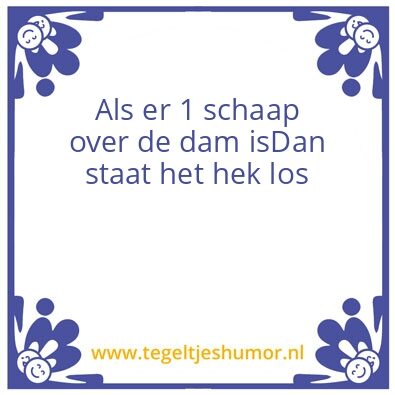 Tegeltje: Onzinnig