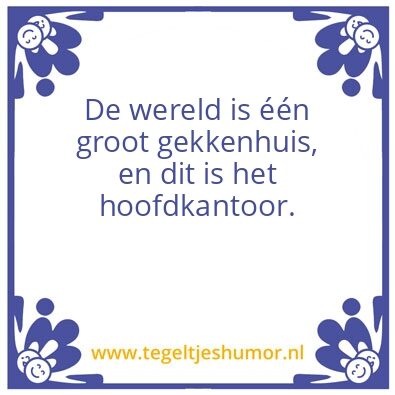 Tegeltje: Gekkenhuis
