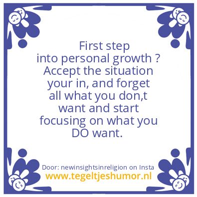 Tegeltje: First step into personal growt