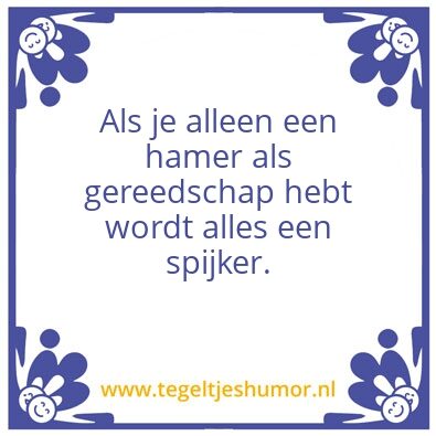 Tegeltje: Spijkerhard