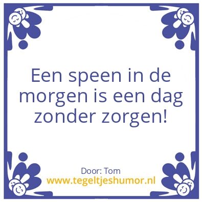 Tegeltje: Speentje