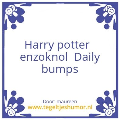 Tegeltje: harry potter