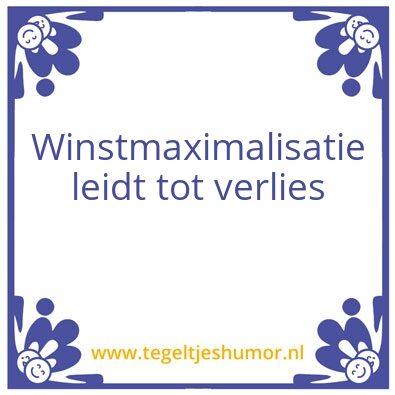 Tegeltje: Beurswijsheid