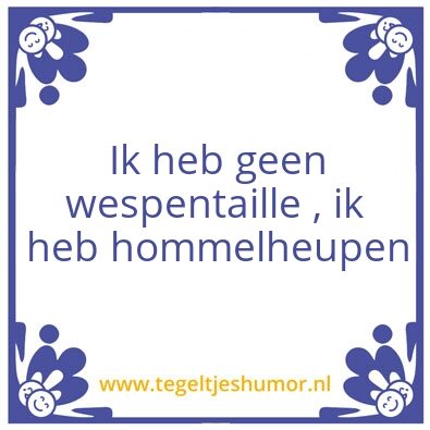 Tegeltje: wespentaille