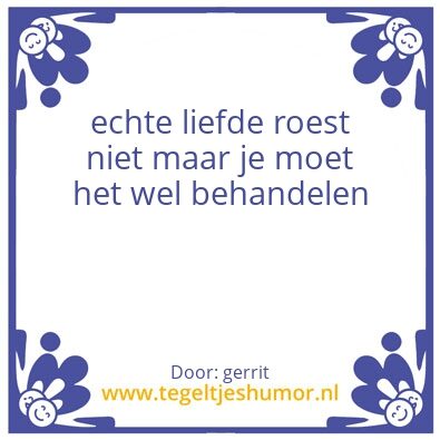 Tegeltje: liefde