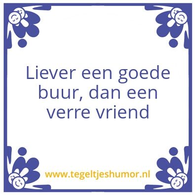 Tegeltje: Buren