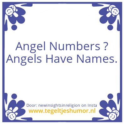 Tegeltje: Angel Numbers ?