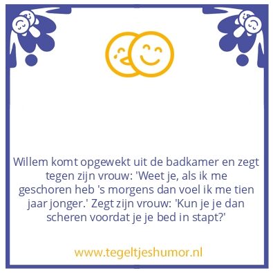Tegeltje: 10 jaar jonger