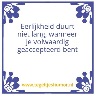 Tegeltje: Shit man