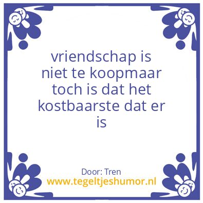 Tegeltje: vriendschap