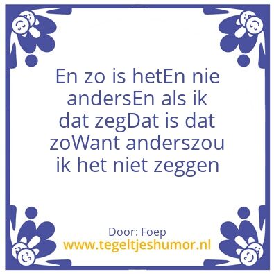 Tegeltje: Mop